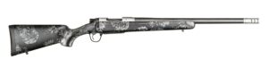 Christensen Arms 8010615700 Ridgeline FFT Full Size 300 WSM 3+1, 20" Stainless Steel Threaded Barrel, Stainless Aluminum Receiver, Black w/Gray Accents Fixed Sporter w/Flash Forged Technology Stock