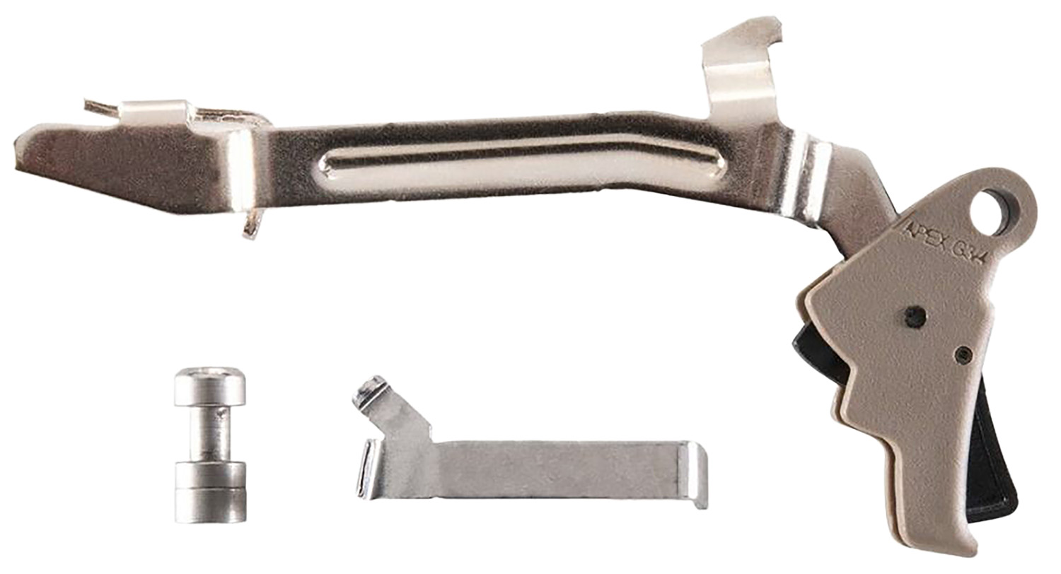 Apex Tactical 102P145 Action Enhancement Slim Flat Dark Earth Drop-In Compatible w/Glock Gen3-4 17/19/22-27/31/32/33/34/35