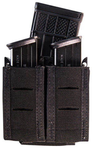 High Speed Gear 41TP02BK TACO Duty Double (2 Pistol/1 Rifle), Black Nylon with MOLLE Exterior, Fits MOLLE & 2" Belt