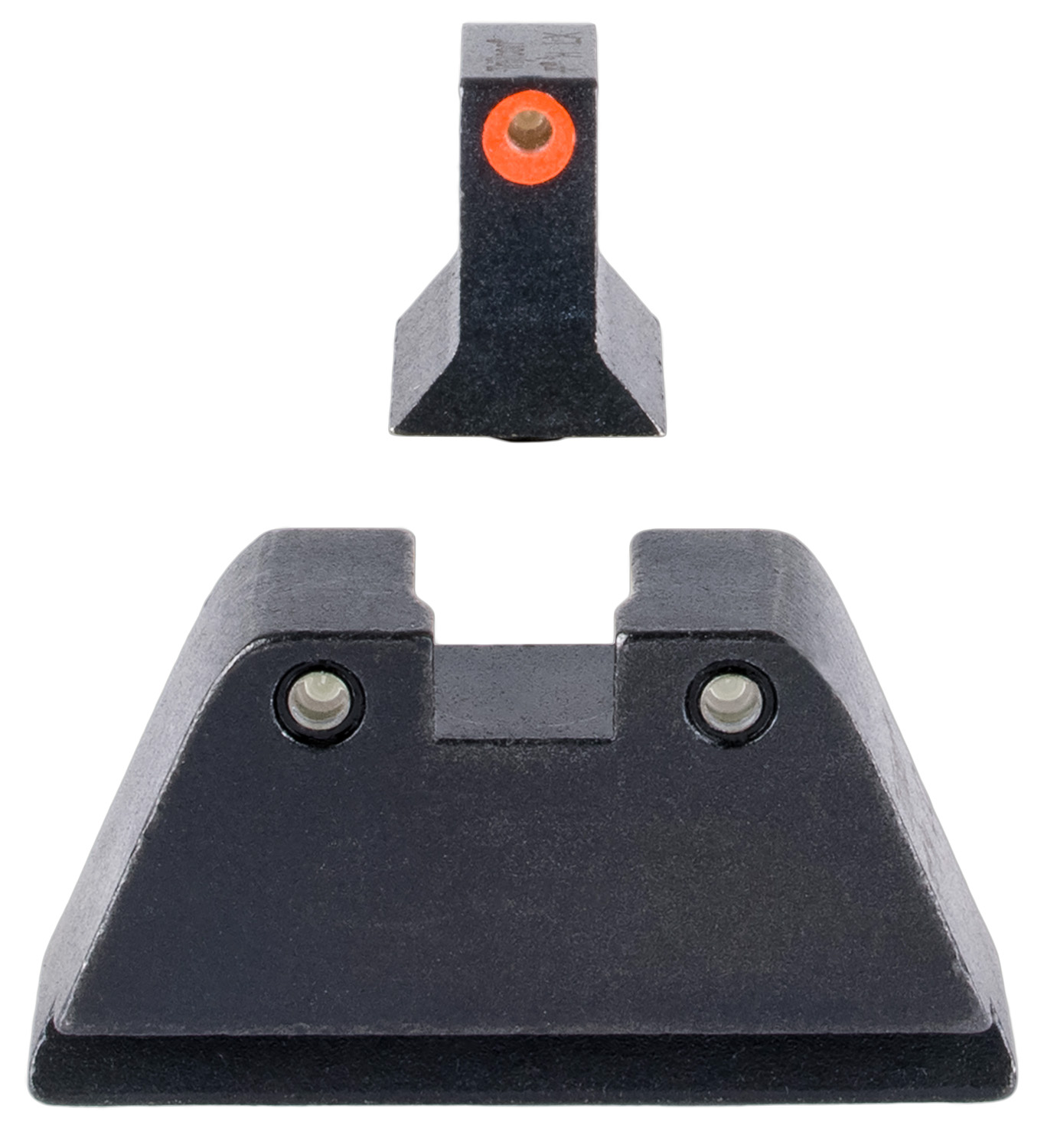 Trijicon GL201C601134 Suppressor/Optic Height Sights Green/Tritium Orange Outline Front Sight-Green/Tritium Black Outline Rear Sight Glock 17/17L/19/22 Standard Frame