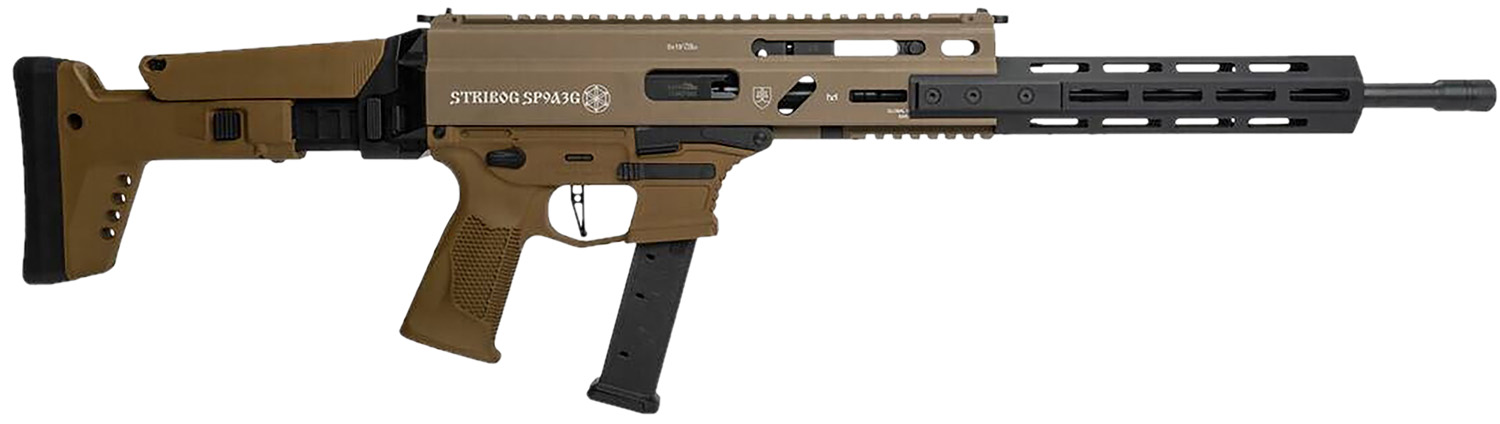 Grand Power Stribog SP9A3G 9mm 16" Flat Dark Earth Rifle