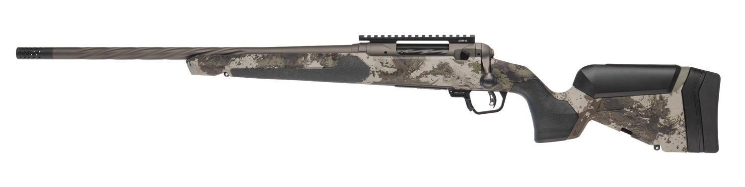 Savage Arms 32588 110 Core Hunter Pro 308 Win 3+1 20" Spiral Fluted Barrel, Savage Woodland Camo AccuStock w/AccuFit V2 Synthetic Stock, Left Hand