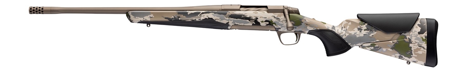 Browning 036124218 X-Bolt 2 Speed SPR Full Size 308 Win 4+1 18" Smoked Bronze Cerakote Fluted Threaded Barrel, Steel Drilled & Tapped Receiver, Ovix Camo w/Black Overmold Adj Comb & LOP Synthetic Sto