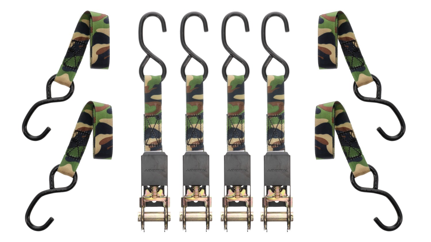 MUDDY MUD-SDRS8-4PK 1"X8' STD DUTY RATCHET STRAP
