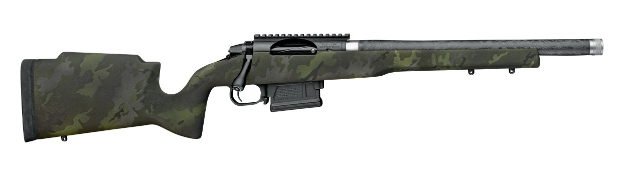 Proof Research 151211 Elevation MTR 2.0 6mm ARC 4+1 16.50" Carbon Fiber Match Grade Threaded Barrel, Black Receiver w/Picatinny Rail, Midnight Camo Proof Fixed Carbon Fiber Stock, Right Hand