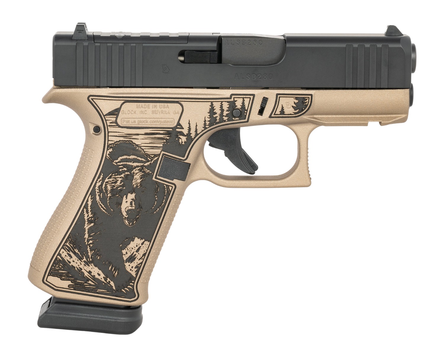 Glock G43X 9mm Pistol with 15+1 Capacity and Steel Slide