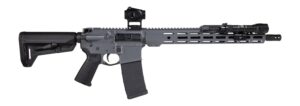 Shark Coast Tactical SCTARGCC Grey Night Bundle 5.56 NATO 10+1 16" Black Nitride Barrel, Gray Cerakote Aluminum Receiver w/Picatinny Rail, M-LOK Handguard, Black Polymer Stock & Grip, StreamLight ProT