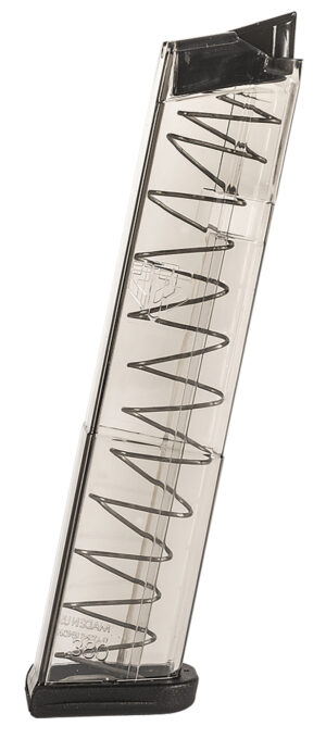 ETS Group GLK4212 Pistol Mags  12rd Extended 380 ACP Compatible w/ Glock 42 Clear Polymer