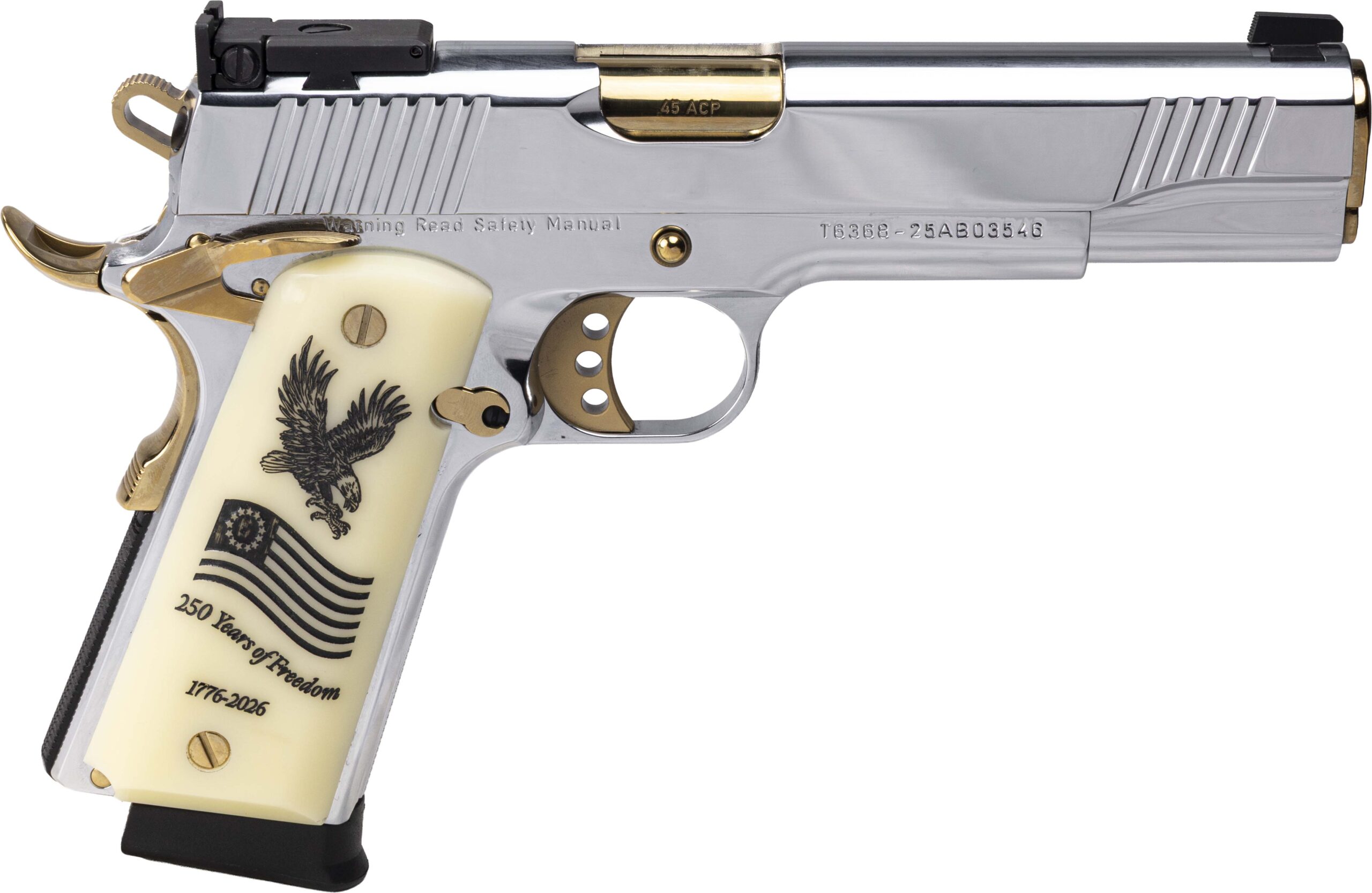 EAA Girsan MC1911S .45 ACP Chrome Semi-Auto Handgun
