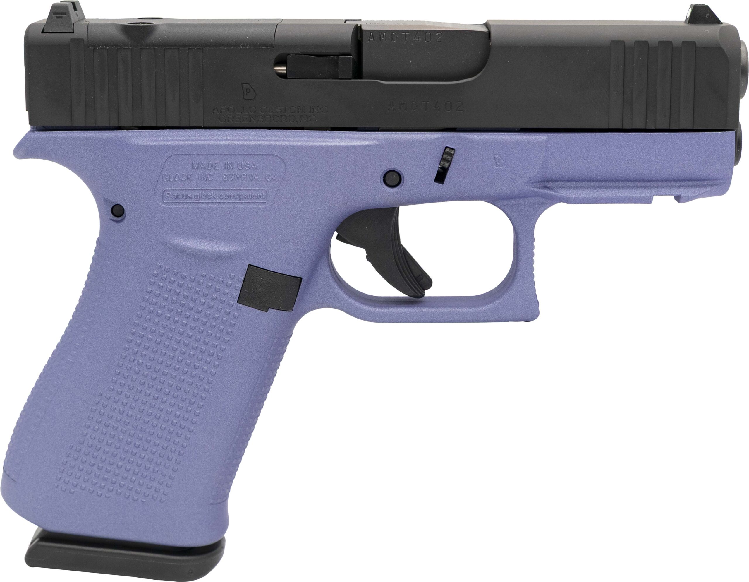 Apollo Custom GLK 43XMOS 9mm 10rd Orchid Black