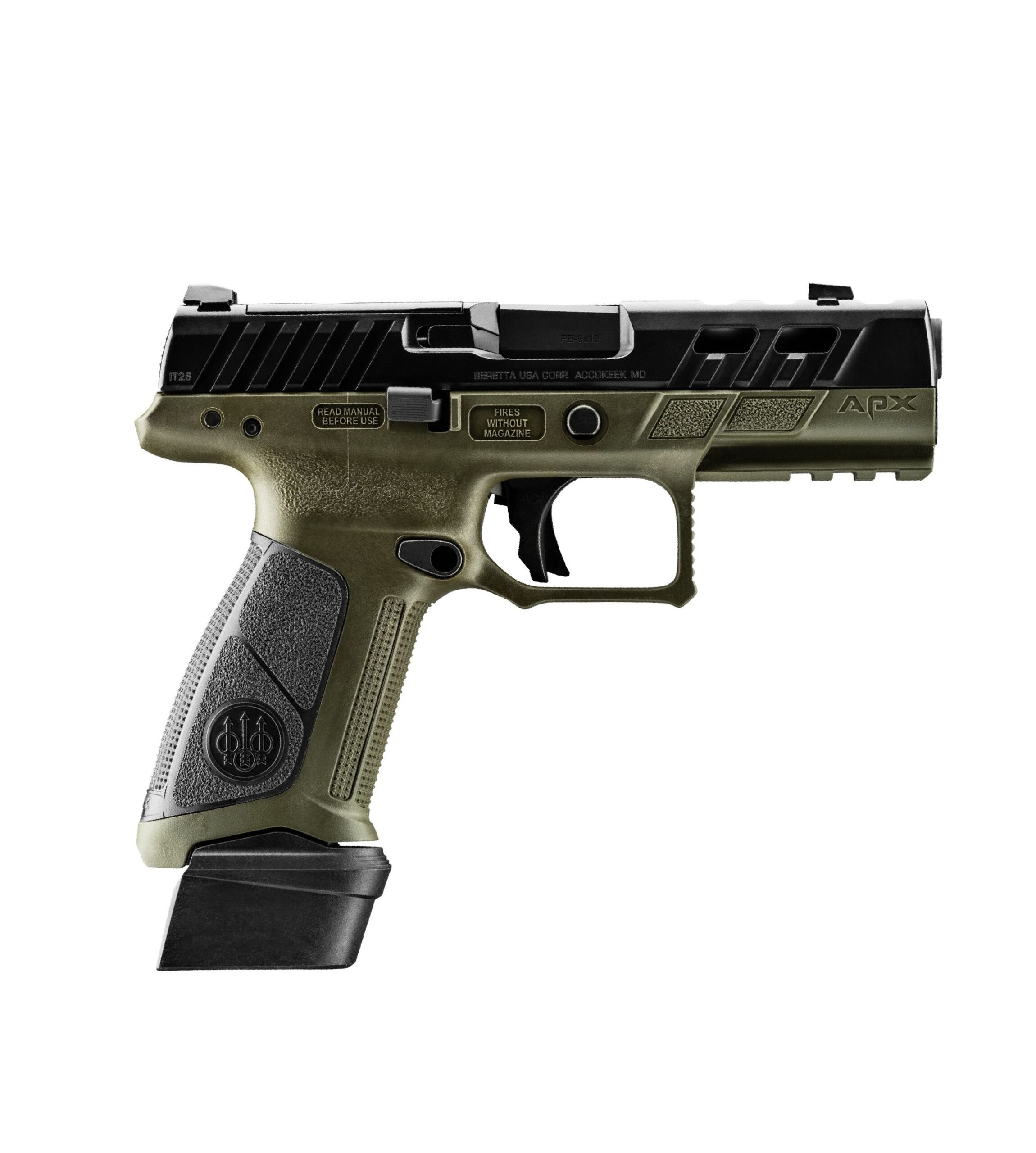 Beretta APX A1 Ported 9mm Pistol 15+1 Black/OD