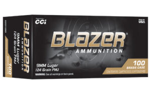 BLAZER 9MM 124GR FMJ 100RD TRAY