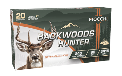 FIOCCHI BKWD HNTR 243WIN 80GR 20/200