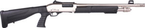 Iver Johnson 12 Gauge Pump Shotgun, Nickel Finish