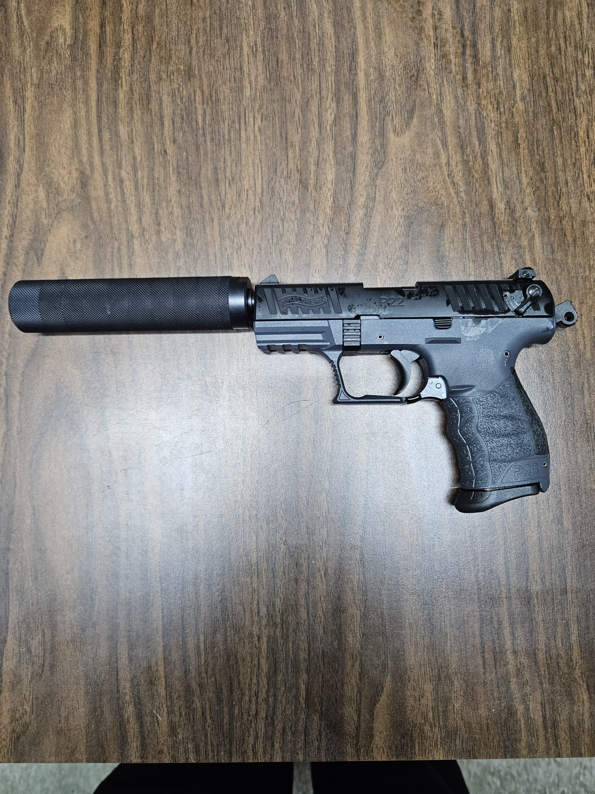 Walther P22Q with Sonicore Skarv 22 Suppressor