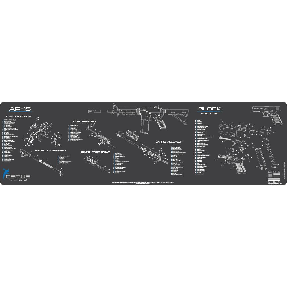 Cerus Gear Magnum XXL 14x48 AR-15/Glock Combo Schematic Promat Grey