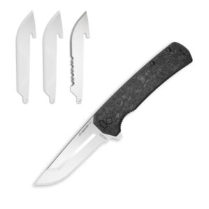 Outdoor Edge Razor VX5 Replaceable Blade Folding Knife 3" Drop Point Blade Black