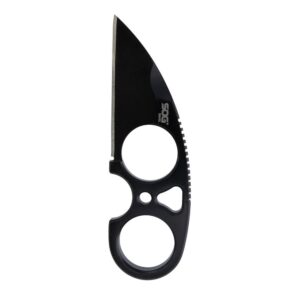 SOG Knives Snarl Blackout Fixed Blade Knife 2.3" Sheepsfoot Blade Black