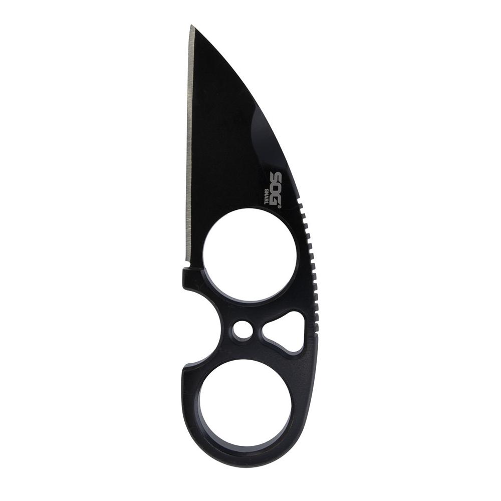 SOG Knives Snarl Blackout Fixed Blade Knife 2.3" Sheepsfoot Blade Black