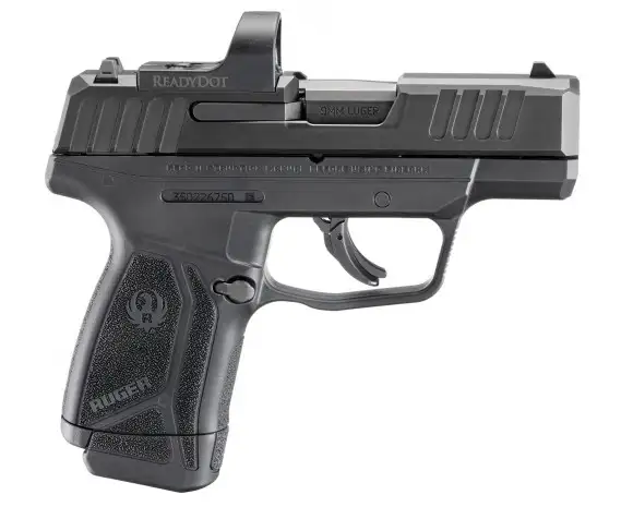 RUGER MAX-9 MANUAL SAFETY READYDOT OPTIC 9MM PSTL 3.2" BLACK 1-12RD MAG