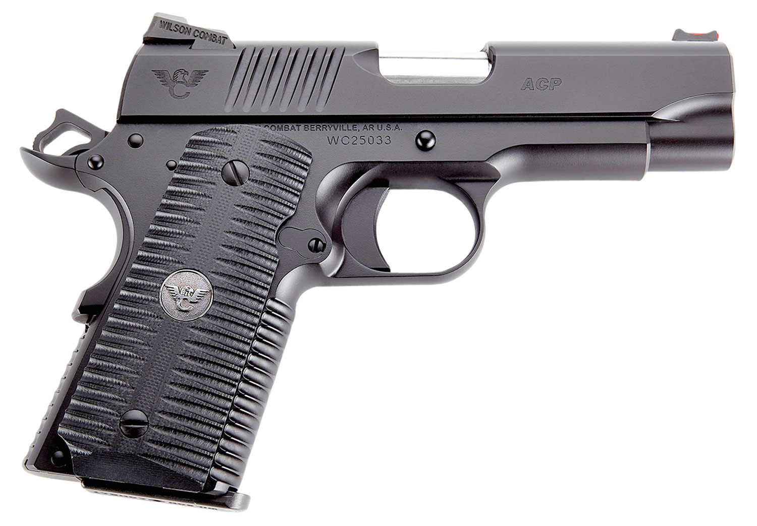 Wilson Combat ACPCP45 ACP Compact SAO 45 ACP 4" 7+1 Black Armor-Tuff Carbon Steel Black G10 Eagle Claw Grip