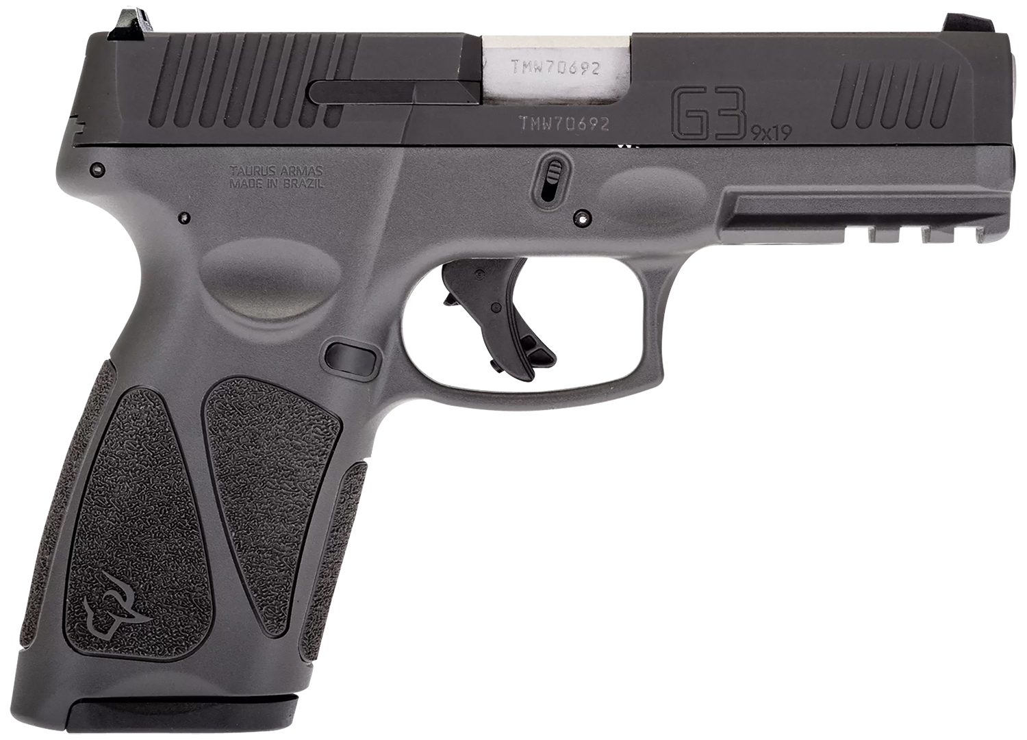 Taurus 1G3B941G15 G3  Full Size Frame 9mm Luger 15+1 4" Matte Stainless Steel Barrel, Matte Black Tenifer Cerakote Serrated Steel Slide, Gray Polymer Frame w/Picatinny Rail, Polymer Grip, Right Hand