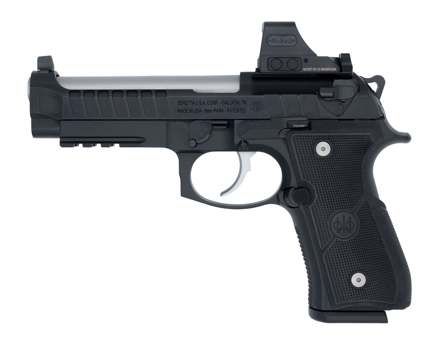 Langdon Tactical Tech 92E2TJRRBS Beretta 92 Elite Full Size 9mm Luger 18+1 4.70" Stainless Barrel, Inox Stainless Steel Optic Ready/Serrated Slide, Black Anodized Aluminum Frame w/Picatinny Rail, Tex