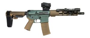 Shark Coast Tactical SCC06568GOB300-P Goblin Bundle 300 Blackout 30+1 10" Threaded Barrel, Aluminum Receiver w/Picatinny Rail, M-LOK Handguard, Polymer SB Tactical SBA3 Brace, Streamlight ProTac Rail