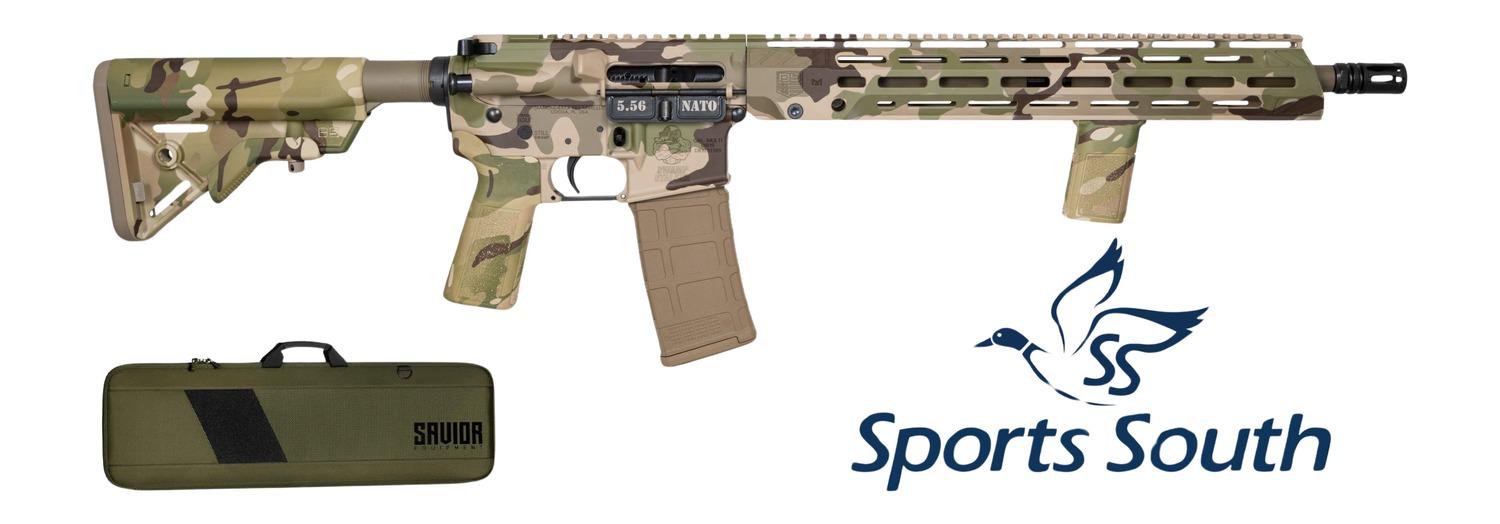 Diamondback DB175AK622 DB15 Sports South Exclusive 5.56 NATO 30+1 16" Threaded Barrel, Swamp Stalker Camo w/Logo Cerakote Aluminum Receiver w/Picatinny Rail, M-LOK Handguard, B5 Bravo MultiCam Polyme
