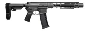 CMMG 94A68CD-TNG Zeroed Banshee Mk4 9mm Luger 33+1 6.50" Black Nitride Threaded Barrel, Tungsten Cerakote Aluminum Receiver w/Picatinny Rail, M-LOK Handguard, Black Polymer CMMG RipBrace, CMMG Zeroed