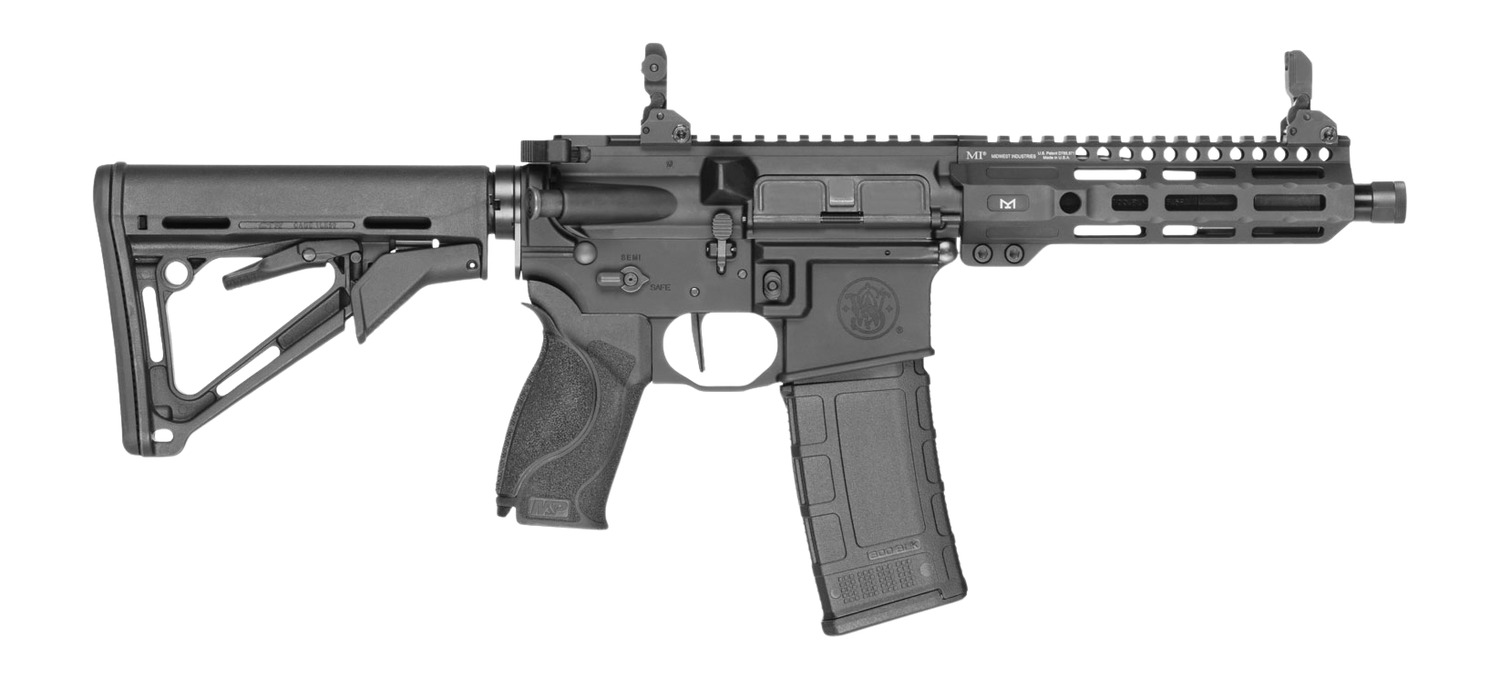 Smith & Wesson 13888 M&P15 Axe 300 Blackout 30+1 8" Black Armornite Threaded Barrel, Black Hardcoat Anodize Aluminum Receiver w/Picatinny Rail, M-LOK Handguard, Magpul CTR Black Polymer Stock, Interch