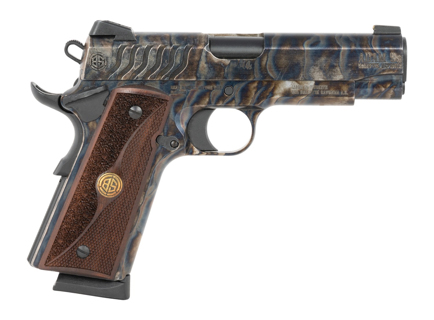 Dickinson LLC DKSN9FS Adam 1911 Fireball Full Size 9mm Luger 9+1 4.37" Steel Serrated Slide, Steel Frame w/Beavertail