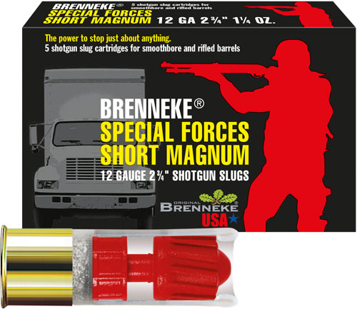 BRENNEKE USA SHORT MAG 12GA - 2.75" SLUG 5RD 50BX/CS
