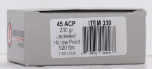 UNDERWOOD 45 ACP 230GR JHP - 20RD 10BX/CS