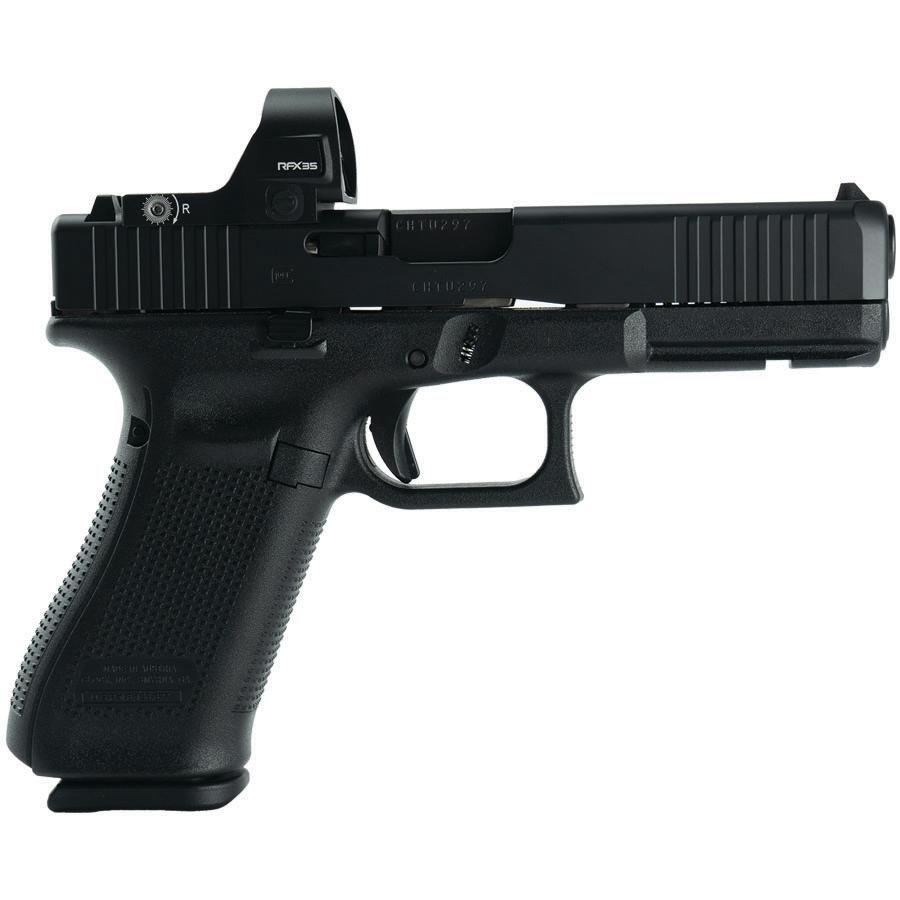 Glock V-Series Model 17 Handgun 9mm Luger 17rd Magazines (3) 4.5" Barrel Viridian RFX35 Black Cerakote Austria